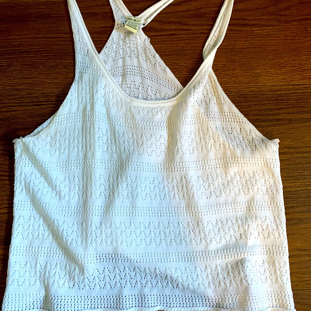 White knit tank